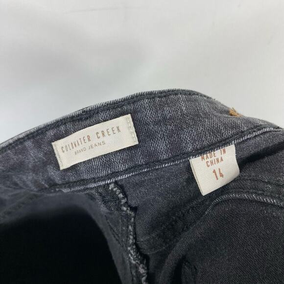 Coldwater Creek Size 14 Ankle Jeans Black Charcoal Wash 5-Pocket - Picture 3 of 5